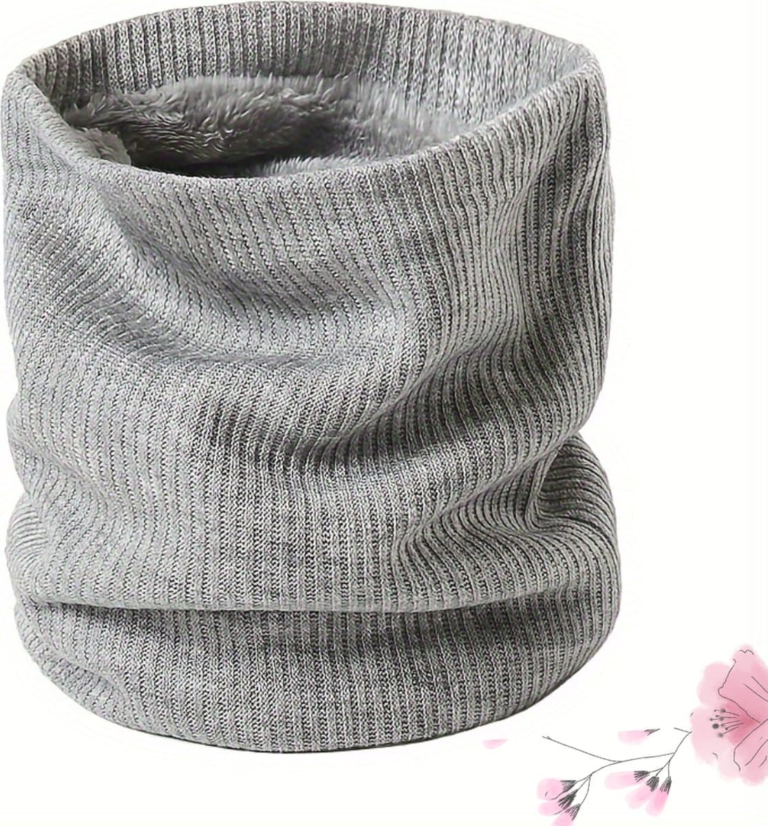 Livano Nekwarmer - Heren - Dames - Fleece - Motor - Bandana - Masker - Colsjaal - Winter - Sjaal - Gewatteerd - Warm - Grijs