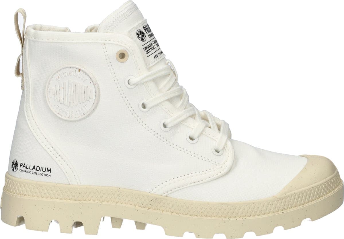 Palladium Pampa Hi Zip Oragnic Veterschoenen Hoog - Wit - Maat 39