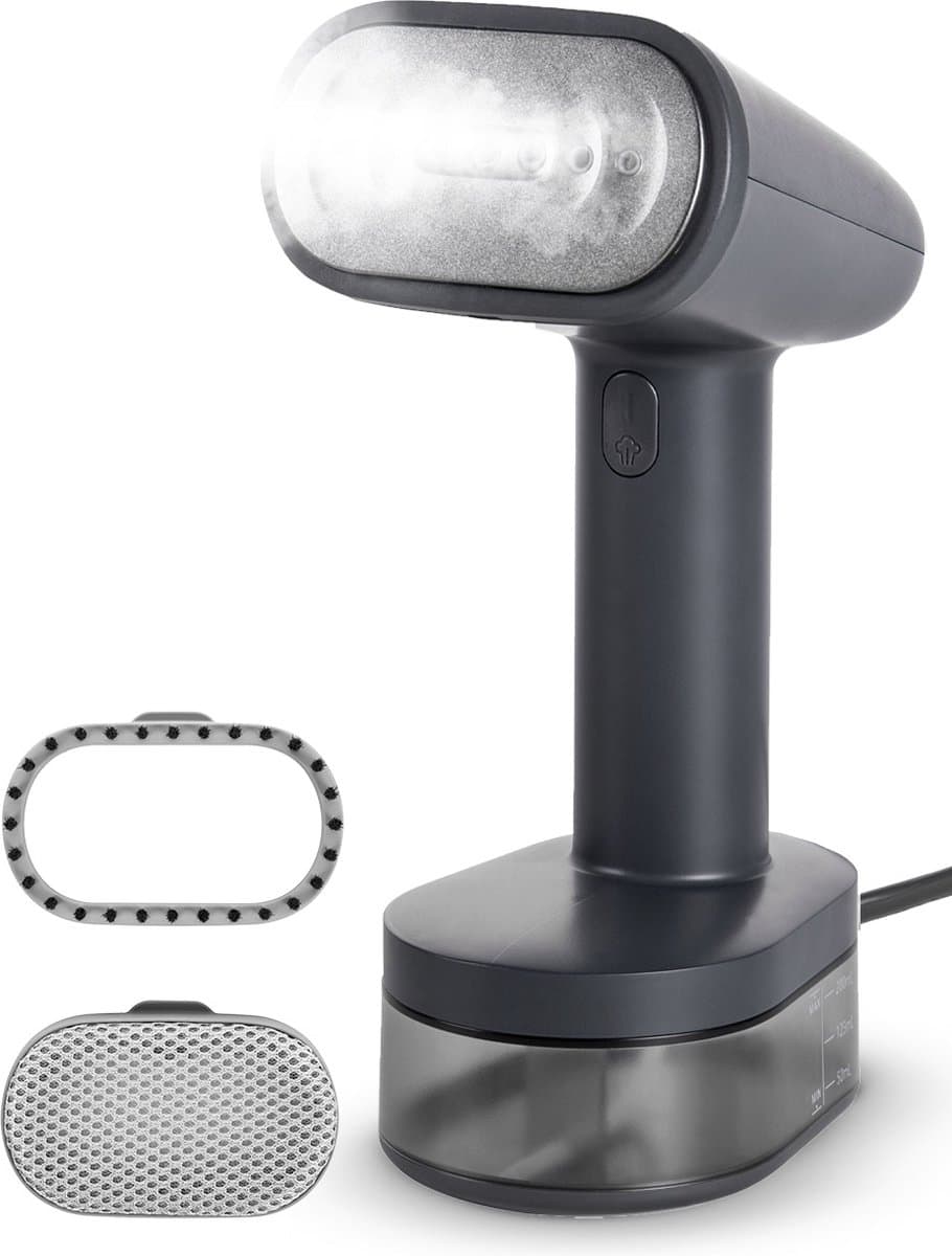 ForDig Kledingstomer - Kleding Handstomer incl 2 Opzetstukken & Handschoen - 1600W Stoomapparaat met 250ml Reservoir - Stoomreiniger Kleren - Stoomstrijkijzer voor Kledij - Handstoomreiniger - Hand Stomer - Steamer Reiniger Apparaat