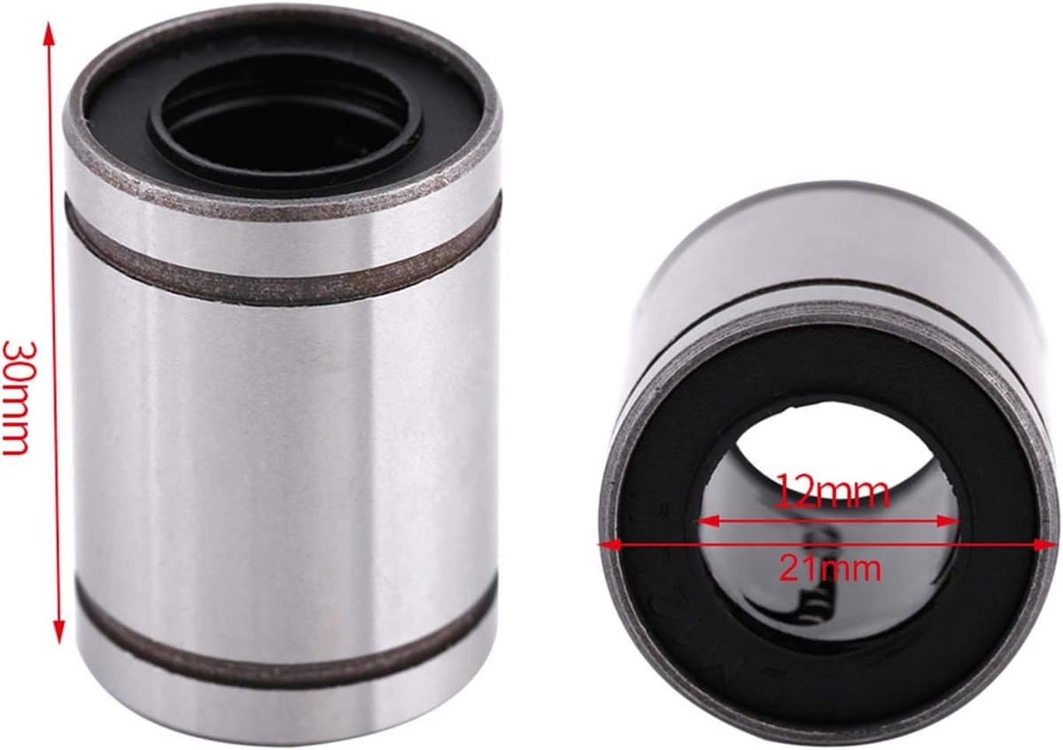 10x Lineaire Kogellagers 12mm Binnenmaat - Stalen Onderdelen voor 3D Printers en Machines