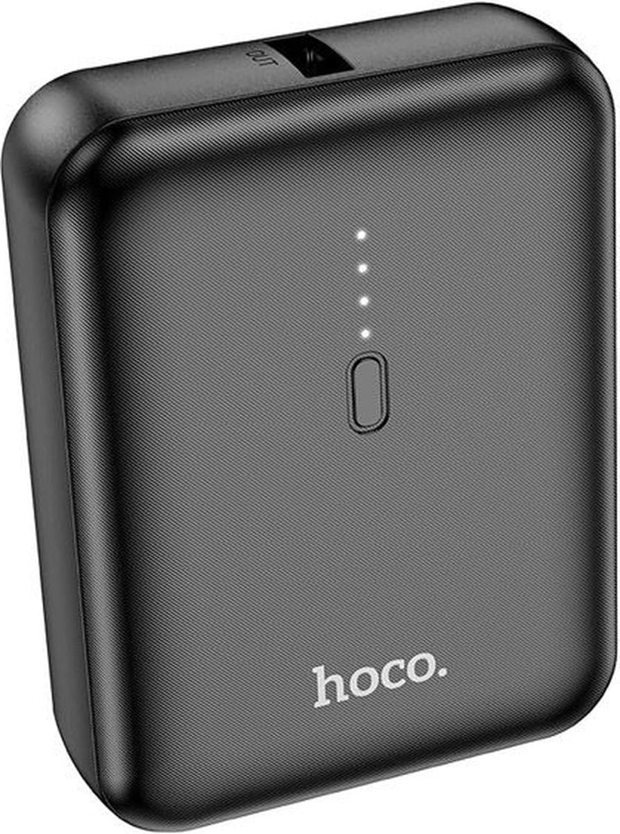 Hoco Mini Powerbank 5000 mAh - Compacte Noodlader - Met LED Indicator - Ideaal voor Telefoon & Draadloze Oortjes - Zwart