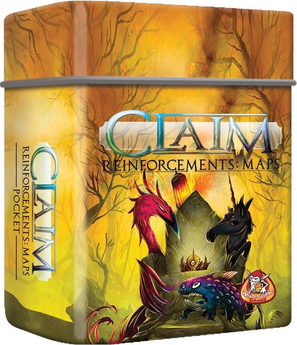 White Goblin Games - Claim Reinforcements: Maps Pocket - Kaartspel - 2 spelers - Handig meeneem blikje - Vanaf 10 jaar - Kaartspel met unieke facties