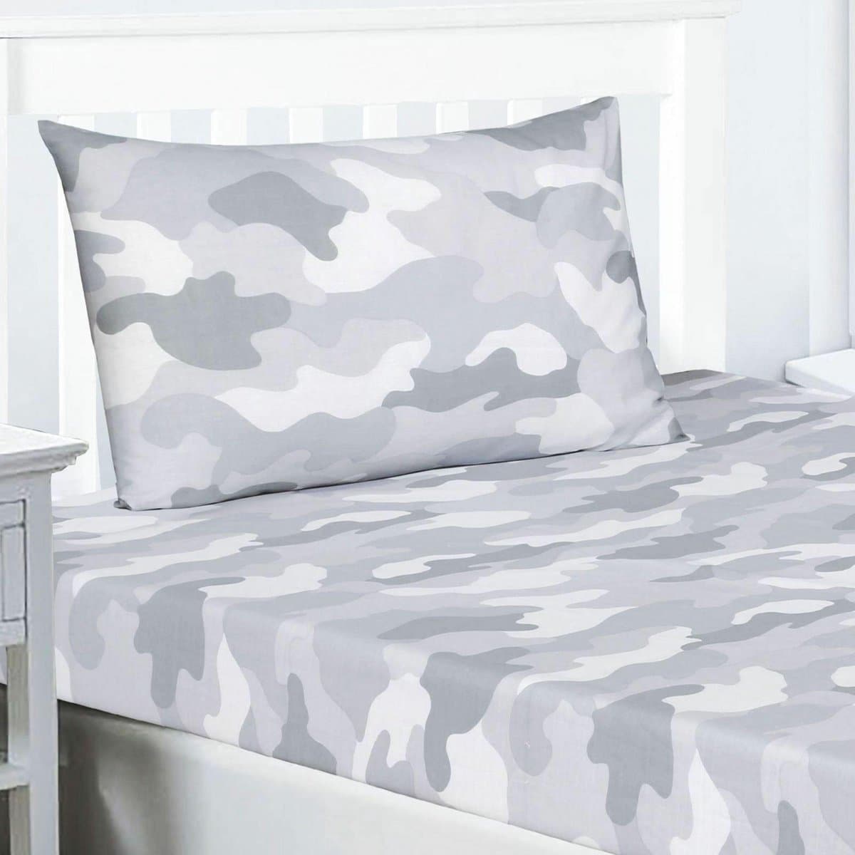 Camouflage Hoeslaken 190x137 Kussenslopen 50x75