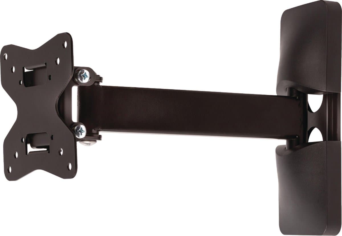 König KNM-SFM20 - Kantelbare en draaibare muurbeugel - Geschikt voor tv's van 10 t/m 26 inch - Zwart
