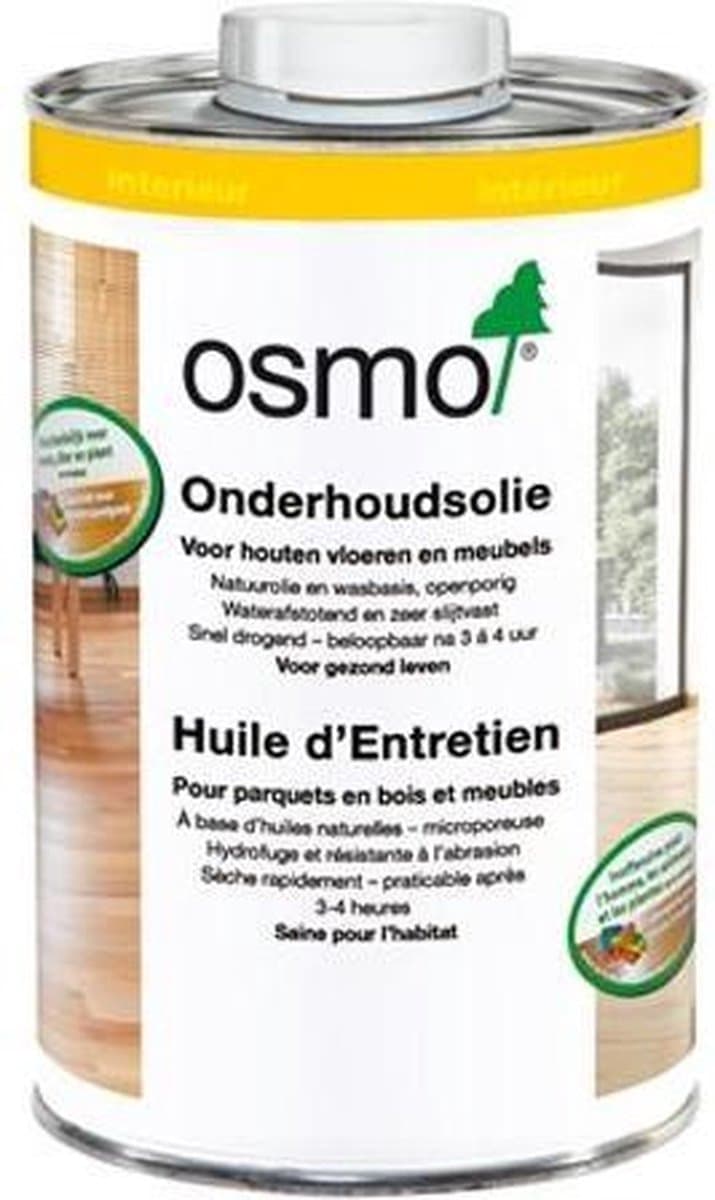 Osmo Onderhoudsolie 3440 - Wit Transparent - 1 liter - Vloer Olie - Onderhoudsolie Parket - Onderhoudsolie Vloer - Onderhoudsolie Hout