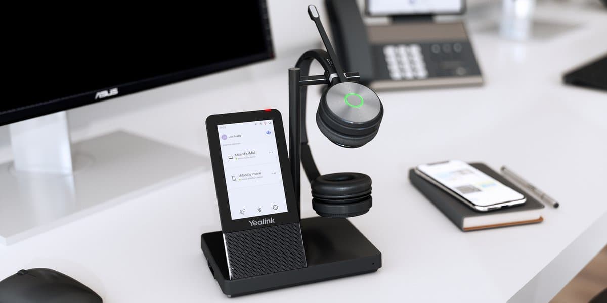 Bluetooth Headset with Microphone Yealink WH66 DUAL TEAMS Black