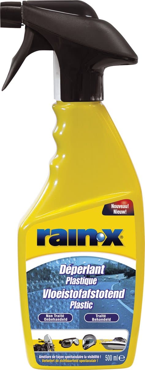 Rain-X Waterafstotend voor Kunststof – Regen Parelt Af – Voor Vizieren & Plexiglas – Bescherming Tegen Vuil – 500ml