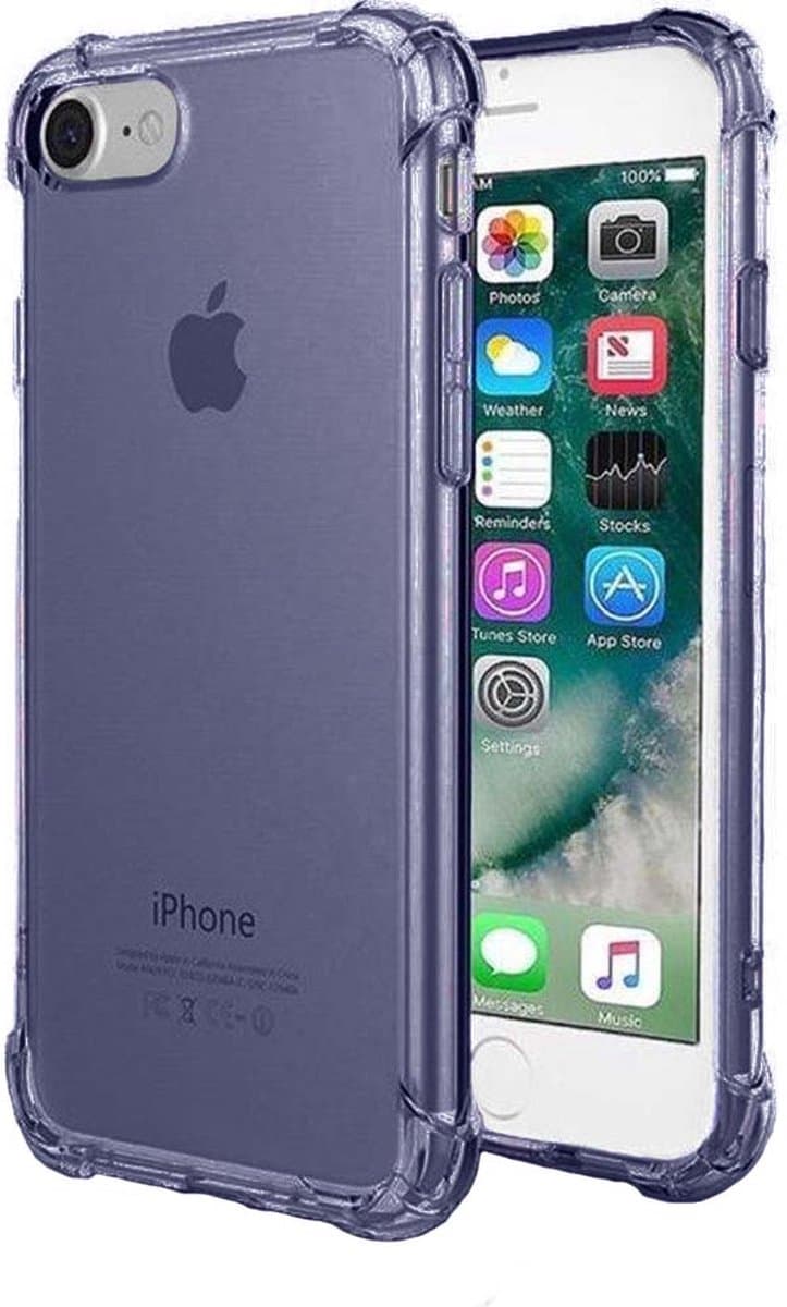 Smartphonica iPhone 6/6s Plus transparant siliconen hoesje - Donkerblauw geschikt voor iPhone 6/6s Plus