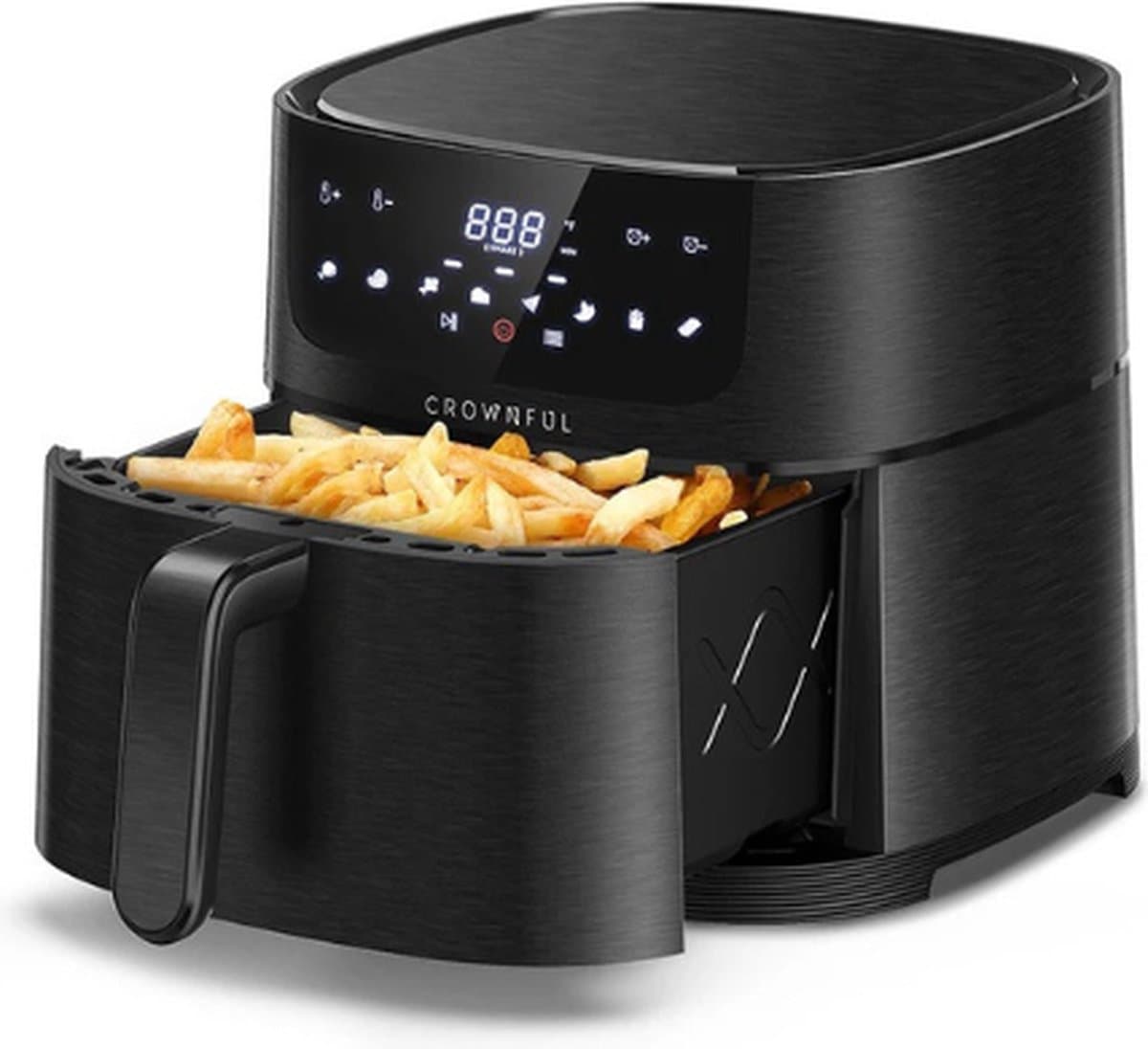 Mygroot - Hete lucht Friteuse - Luchtfriteuse - 7 liter - Luchtfriteuse-oven met touchscreen - 8 kookprogramma's - Elektrisch fornuis - Anti-aanbakmand.