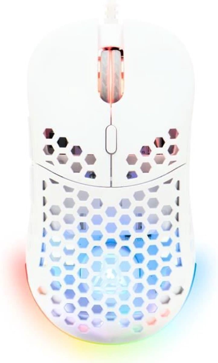 Bedrade gamingmuis - The G-Lab - KULT-OXYGEN - RGB - 12800 DPI - Wit