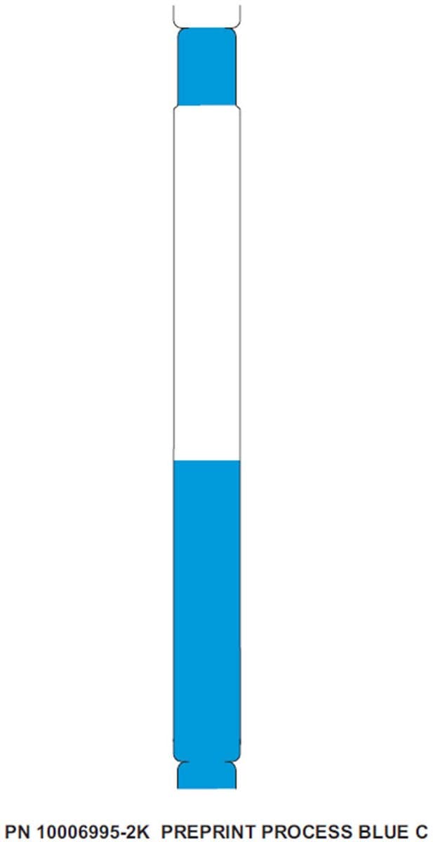 Zebra Z-Band Direct - Perforierte Polypropylen-Armbänder mit Acryl-Klebemittel - 6 mil Blau, Fühlmarke schwarz - 25,4 x