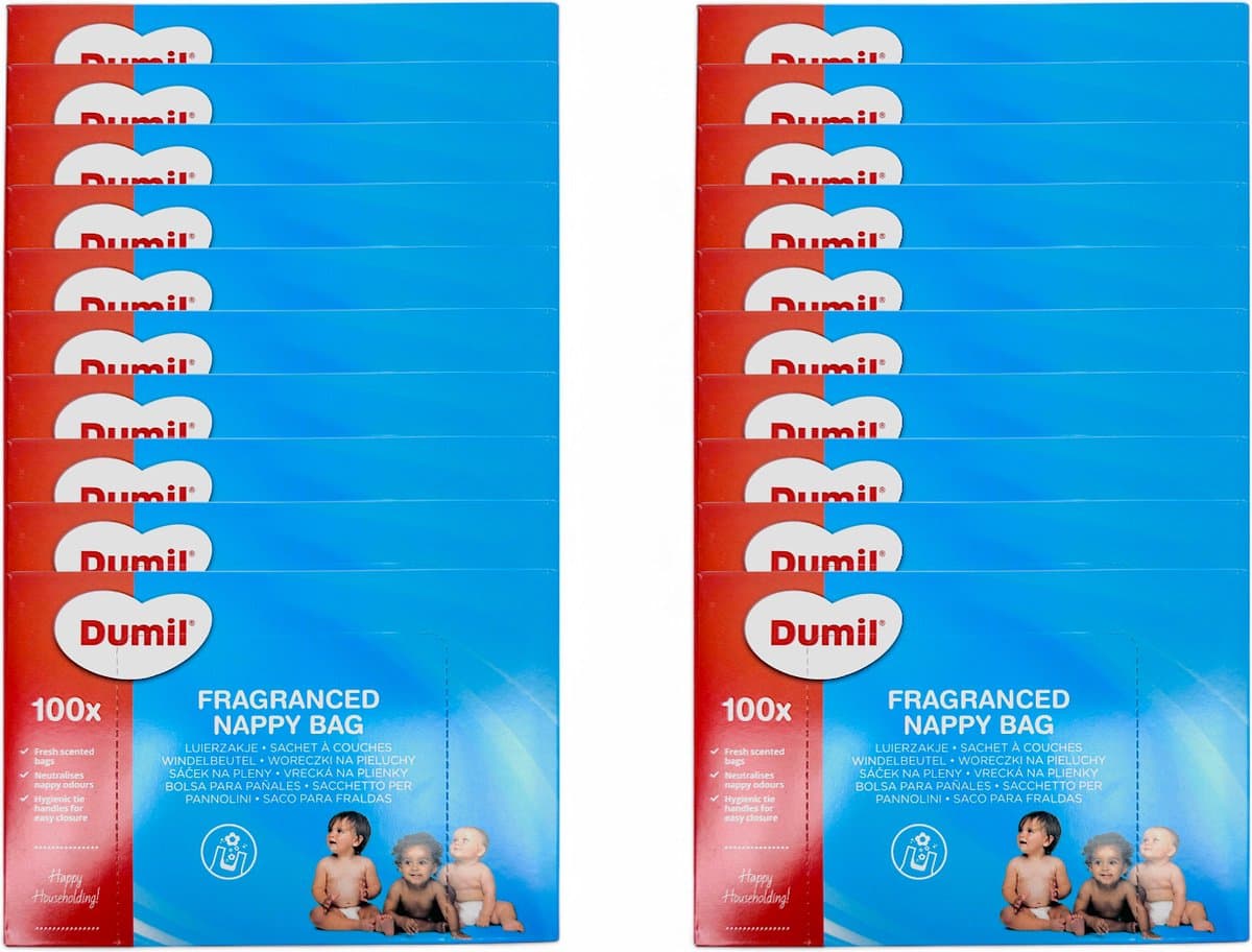 Dumil Luierzakjes 100 zakken van 30 x 35 cm - 20-pack