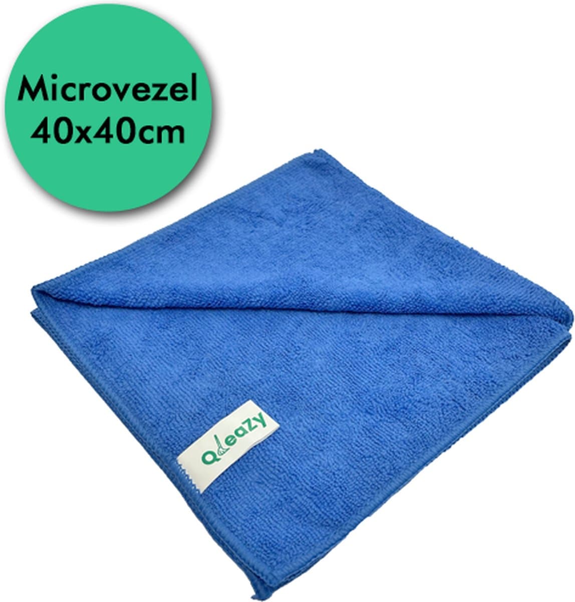 QleaZy soft microvezeldoeken 40 x 40 cm / 5 stuks / Blauw