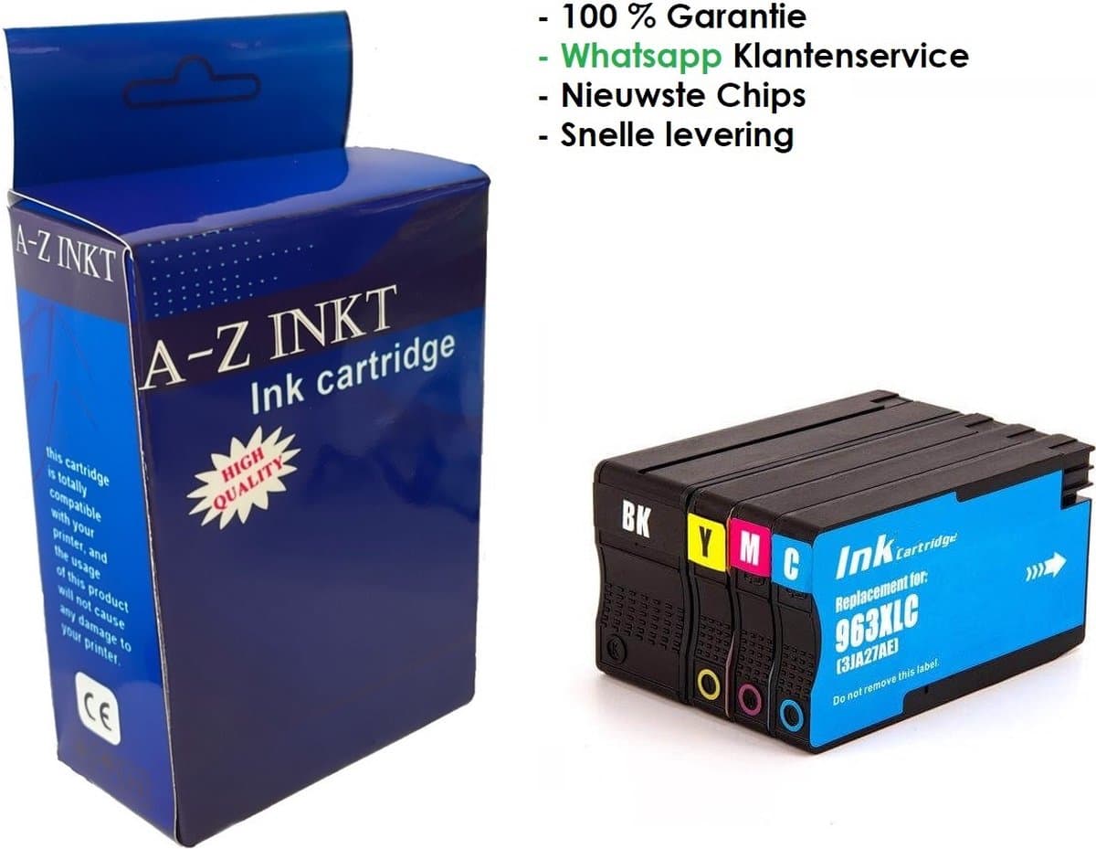 Premium Huismerk AtotZinkt voor HP 963XL BK/C/M/Y huismerk set van 4 cartridges
