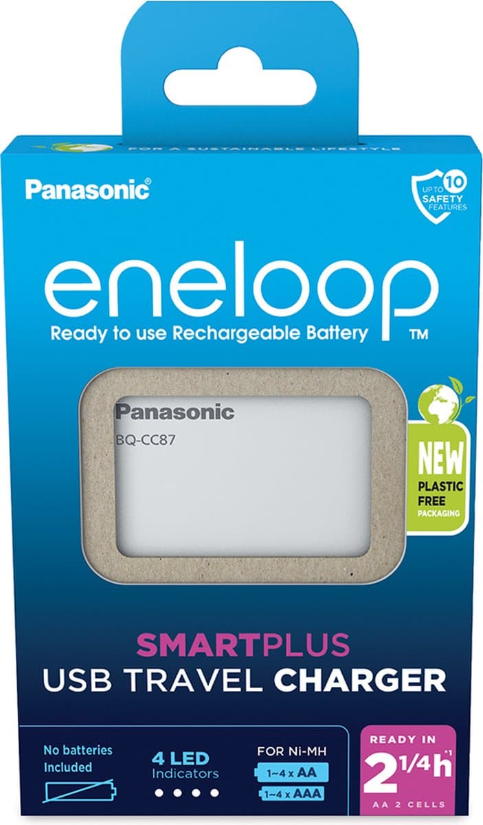 Eneloop Bq-cc87 Batterijlader Wit