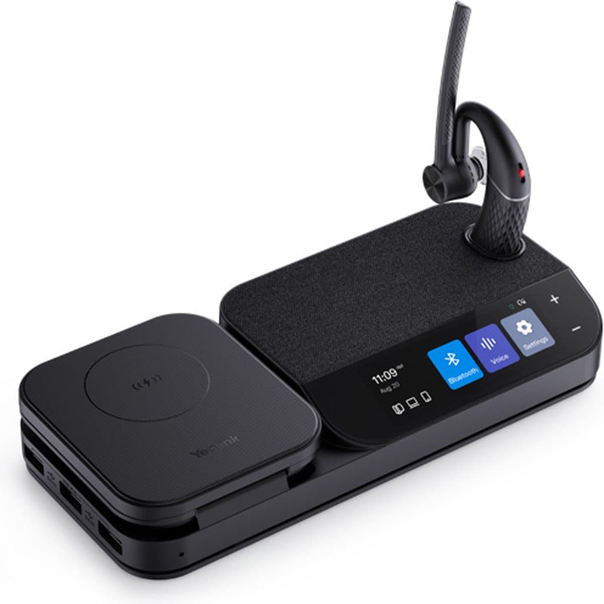 Yealink BH71-WORKSTATION hoofdtelefoon/headset Draadloos In-ear Kantoor/callcenter Bluetooth Oplaadhouder Zwart