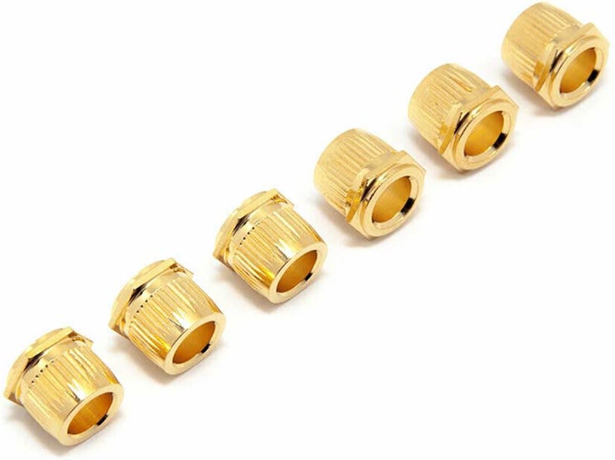 Hosco Japan BU-CBHG conversion bushings,10,2mm diameter, gold, hexagonal top, 6 pcs