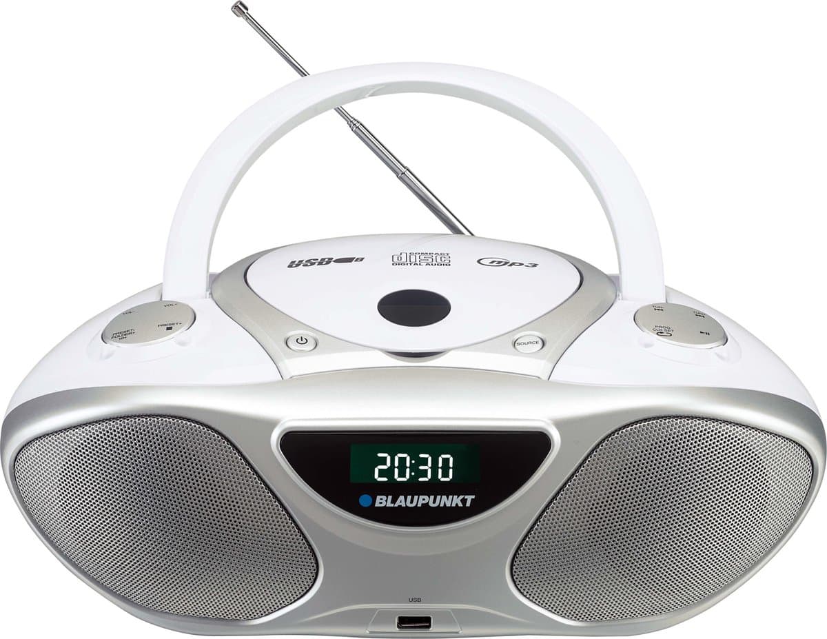 Blaupunkt BB14WH cd-speler CD recorder Zilver, Wit