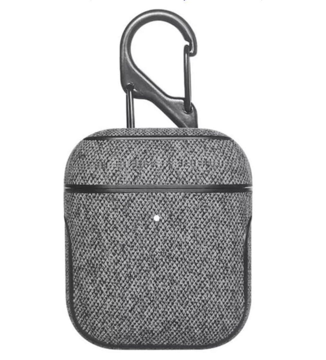 Siliconen Hardcase Hoes - Lichtgrijs/Zwart - Geschikt voor Apple Airpods 1 en 2