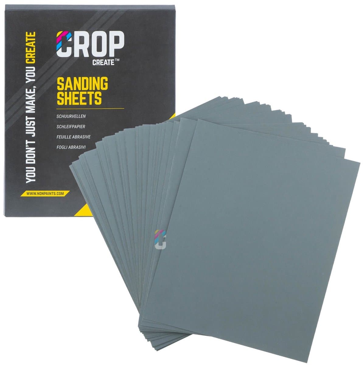 CROP Waterproof Schuurpapier korrel 600 - 230x280mm - 50 stuks