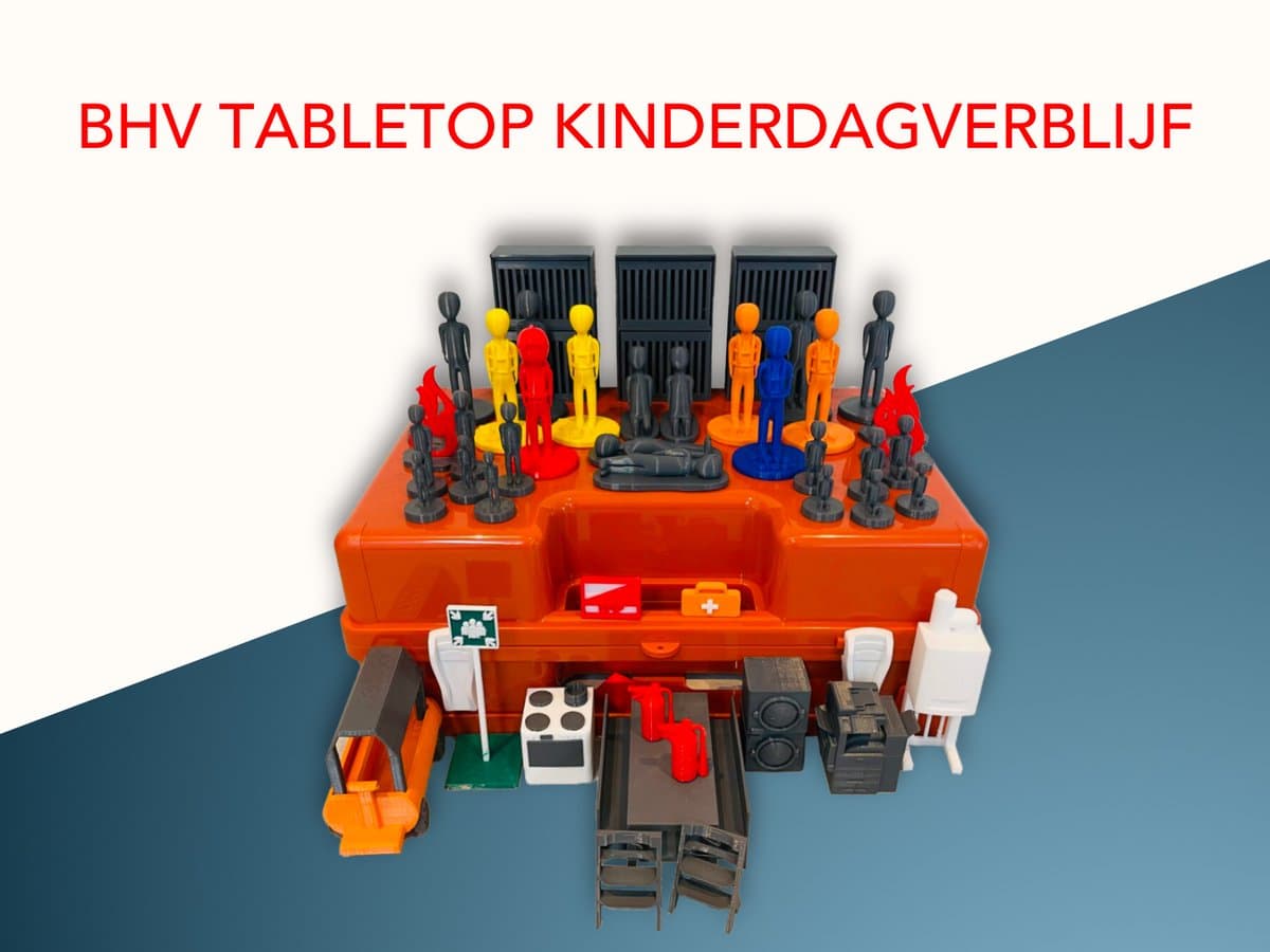 BHV Tabletop Kinderdagverblijf - Oefenset voor BHV training, ontruiming en calamiteitenoefeningen in de kinderopvang