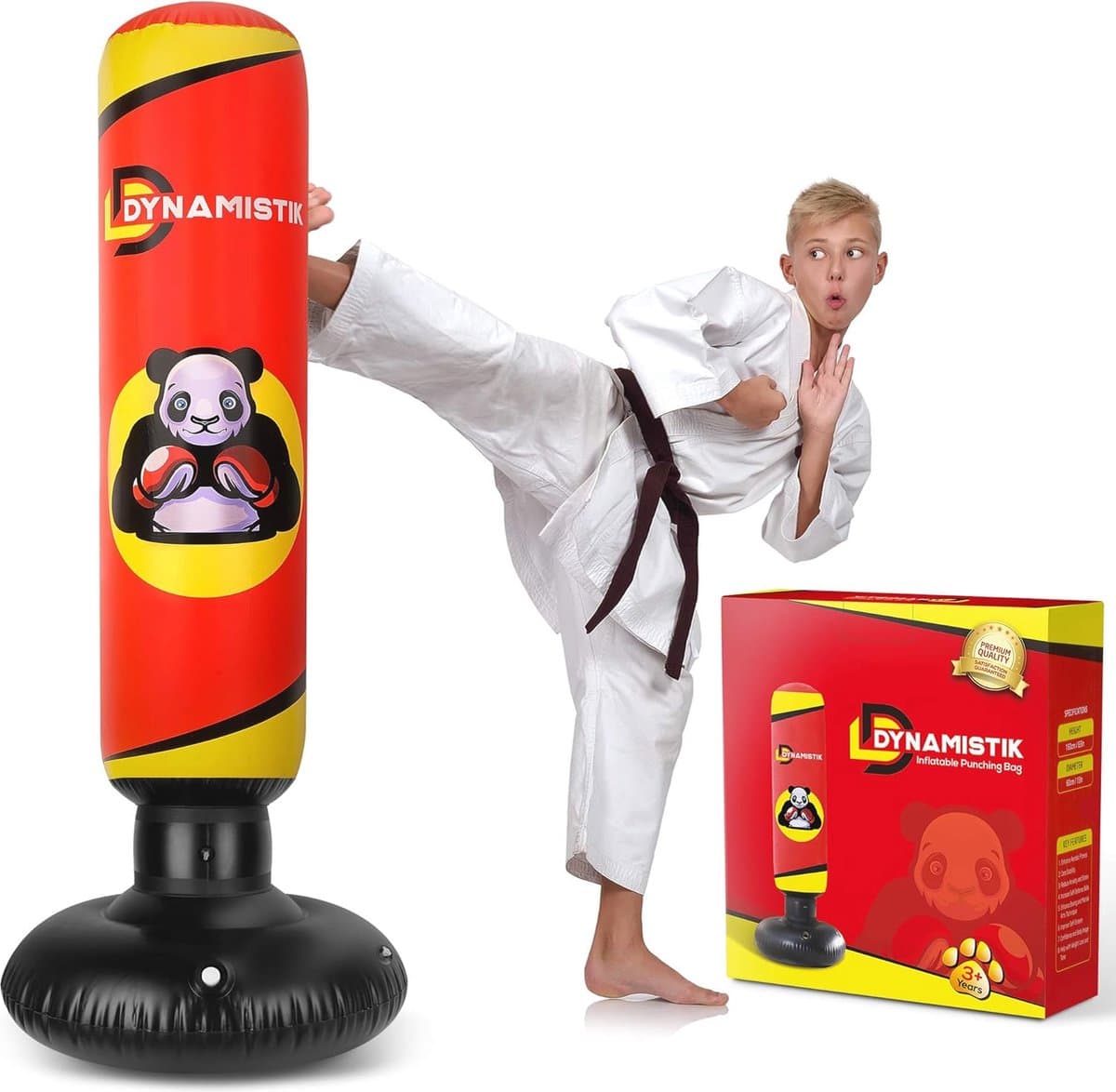 Vrijstaande Opblaasbare Bokszak 160 cm voor Kinderen en Volwassenen - Ideaal voor Boksen, Karate en Fitness