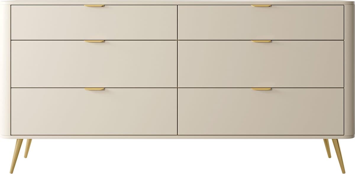 Selsey Oval - Dressoir met zes lades 172 cm - Beige