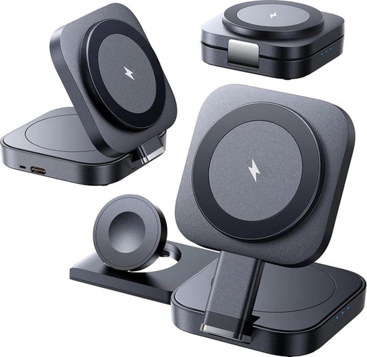 Draadloze oplader iphone - Oplaadstation iphone - 3 in 1 oplaadstation - Draadloos iphone lader