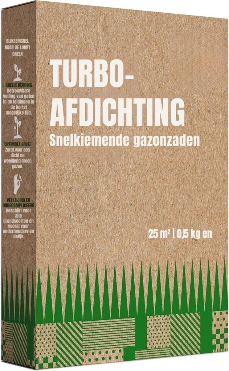 RUX® Graszaad - Graszaad Herstel - Graszaad Schaduw - Graszaad Speelgazon - 0,5 kg - Bruin - 28cm x 19cm x 6cm