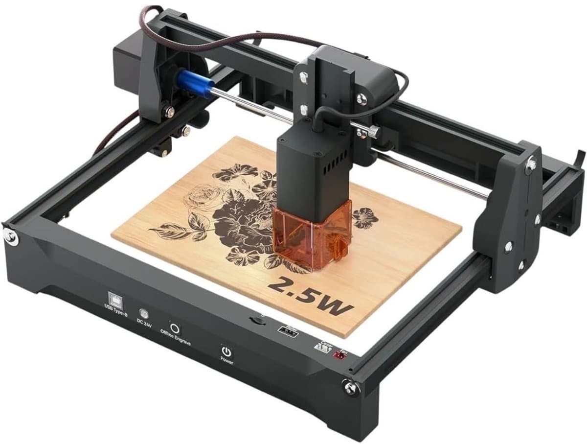 DnA® Laser Graveermachine - Laser Cutter - Lasergraveermachine - Zwart - 37cm x 33cm x 19cm