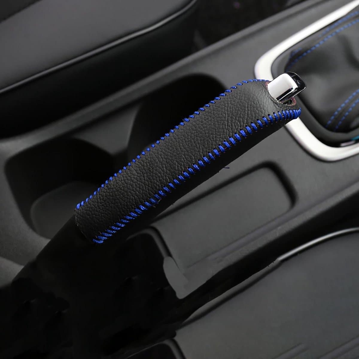 Handremhoes Auto - Interieur Accessoire - Bescherming Interieur - Hoogwaardig Leer - Universeel - Blauw