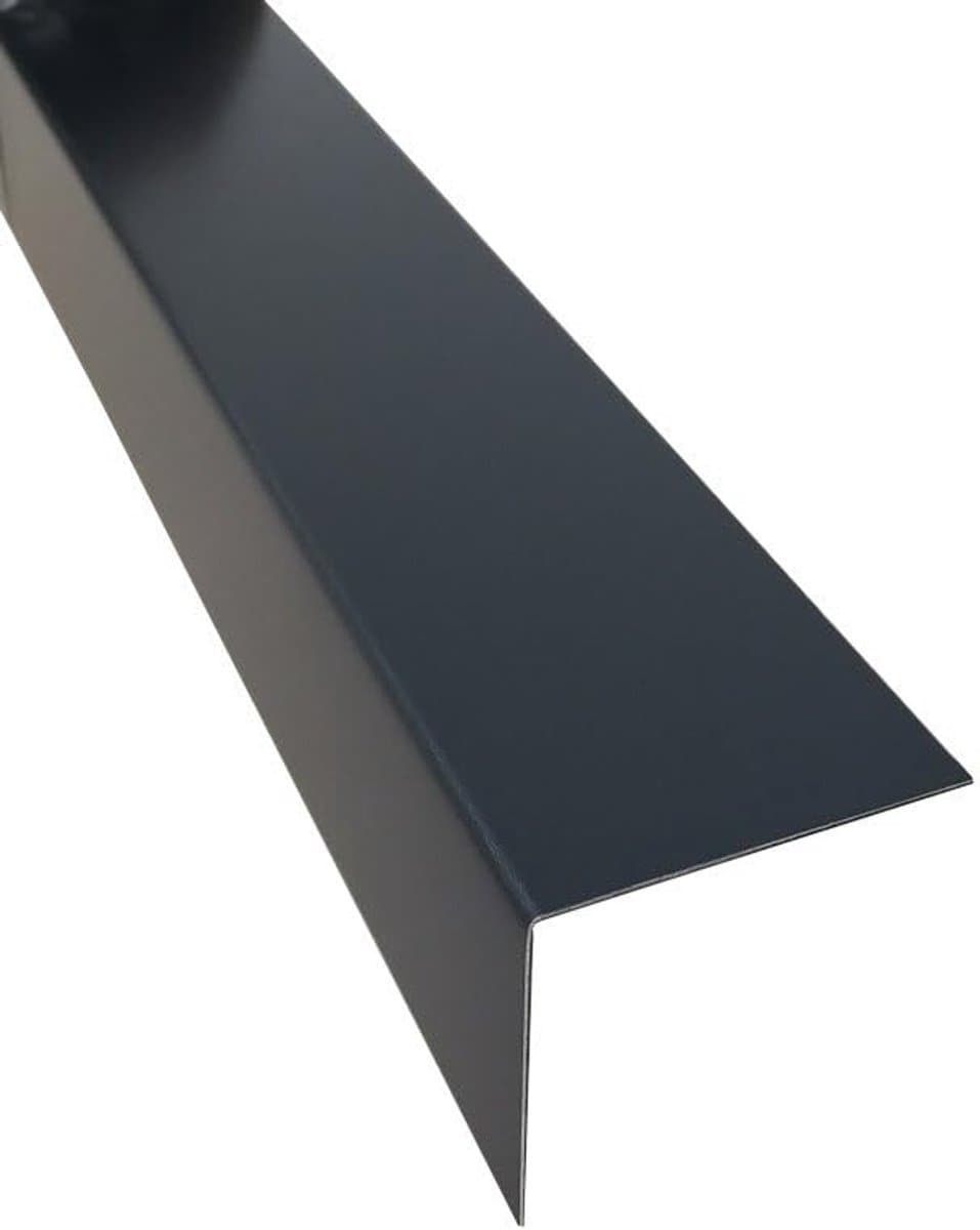 Aluminium Hoekprofiel - Randbescherming Profiel - Hoekafwerking - Eenzijdig Gecoat - 2000 mm Lengte - Antraciet