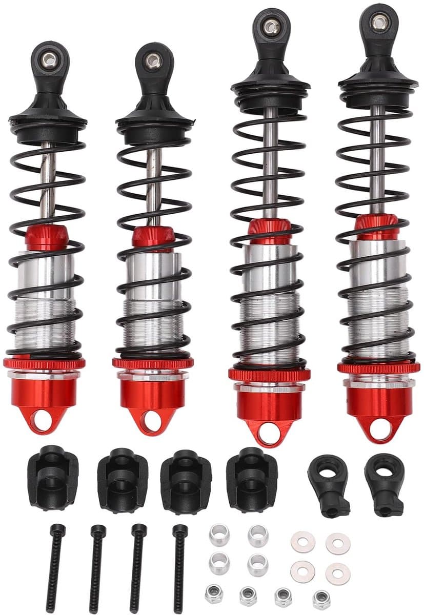 RC Autoschokdemper Aluminium Legering voor 1/7 Mojave & 1/8 Kraton - Hoge Sterkte (Rood)