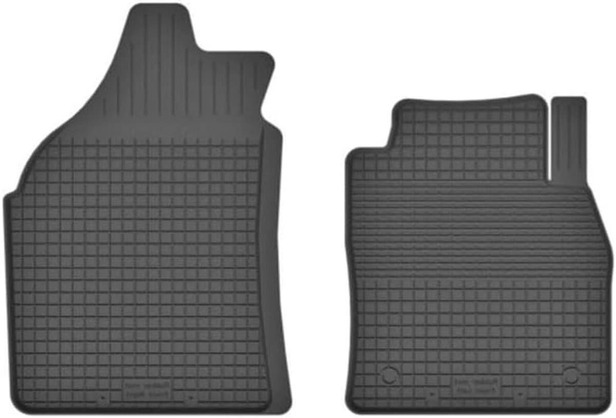 Rubberen automatten - Vloermatten auto - Bescherming interieur - Badkuipvorm met hoge rand - 2 stuks voorzijde - Zwart