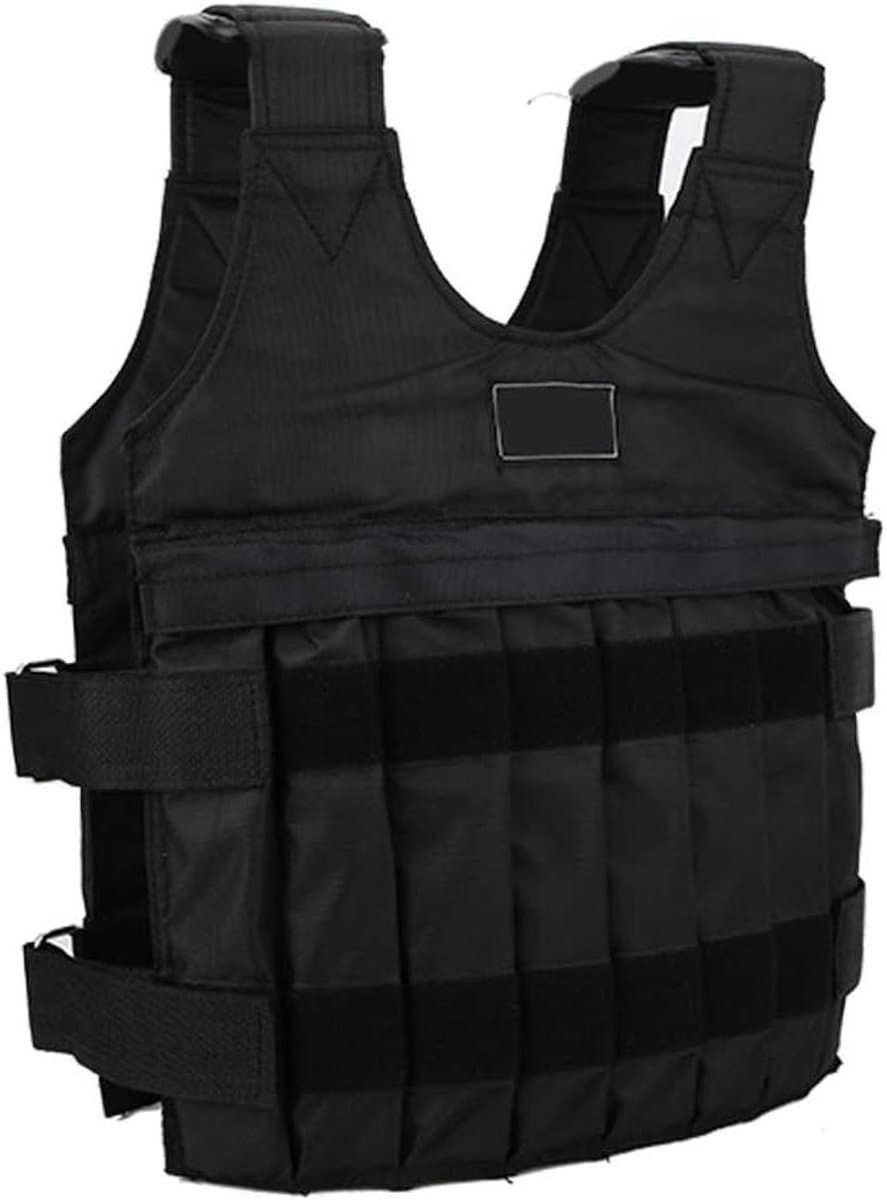 Gewogen Vest - Fitness Vest - Krachttraining - Aanpasbare Gewichten - 20 KG - Zwart