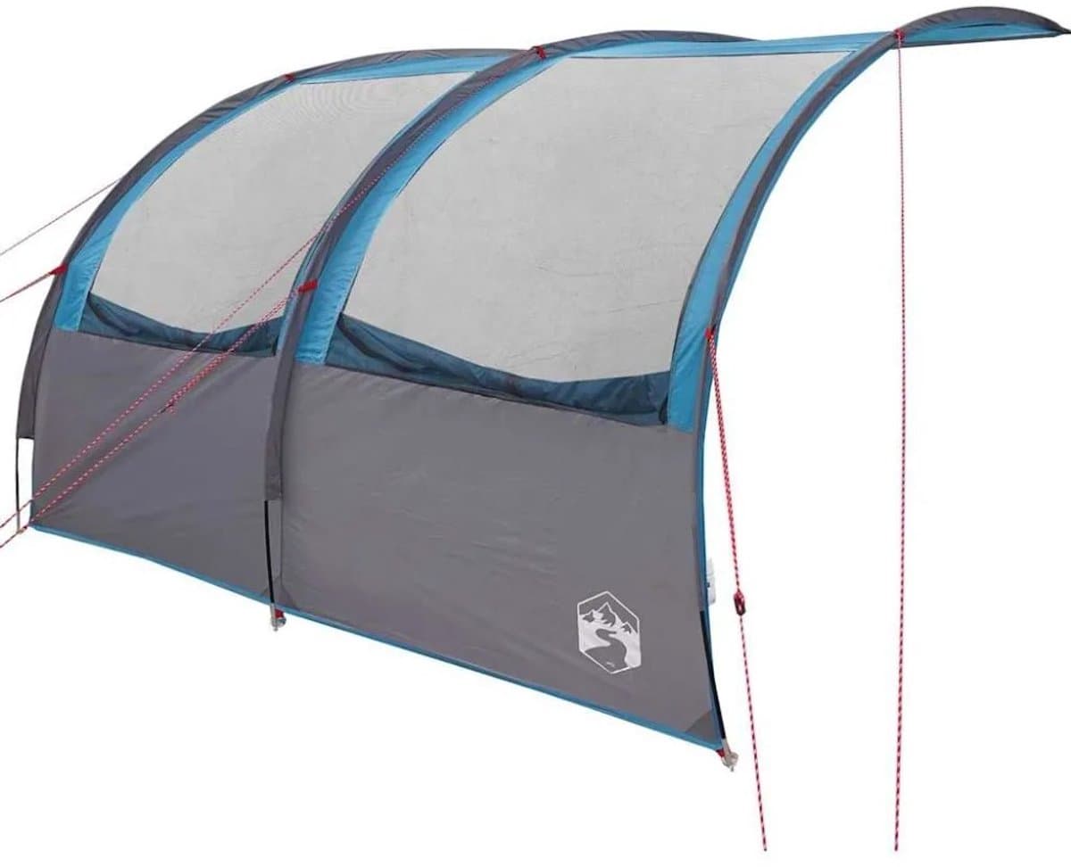 Miryx Caravanluifel - Waterdichte Tarp - Brandwerende Kampeerdoek - Draagbaar - Ventilatieopening - 260x300x260cm - Blauw