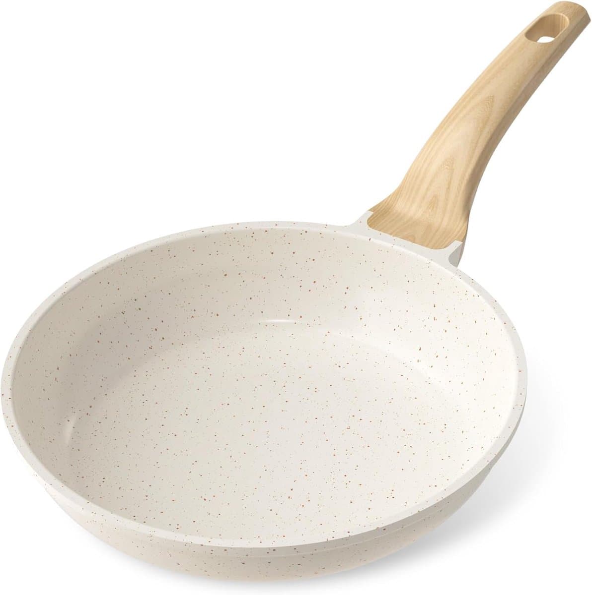 YASHE koekenpan 28 cm - anti-aanbak graniet coating - geschikt voor inductie - wit