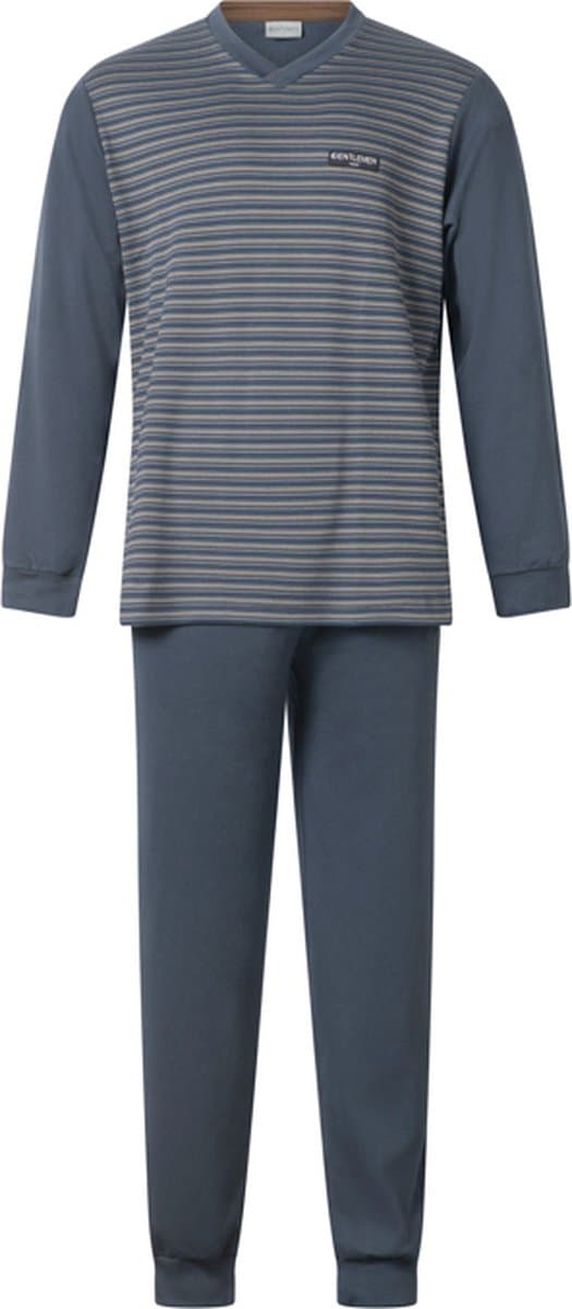 Gentlemen - aangeruwde heren pyjama 114268 - double jersey - V-hals - maat XXL