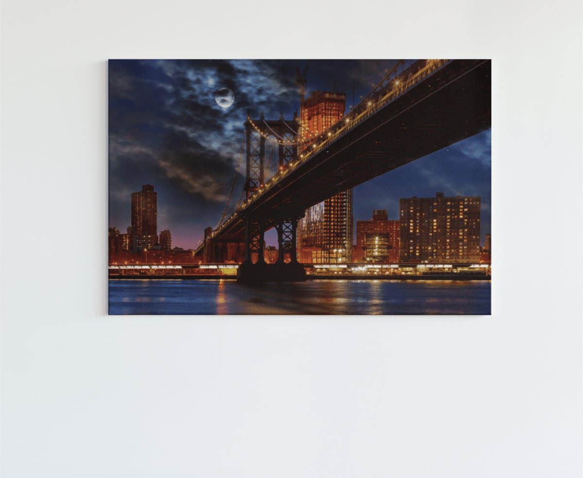 Canvas Schilderij - Manhattan - New York - Abstract - Kunst - 60x40x2 cm