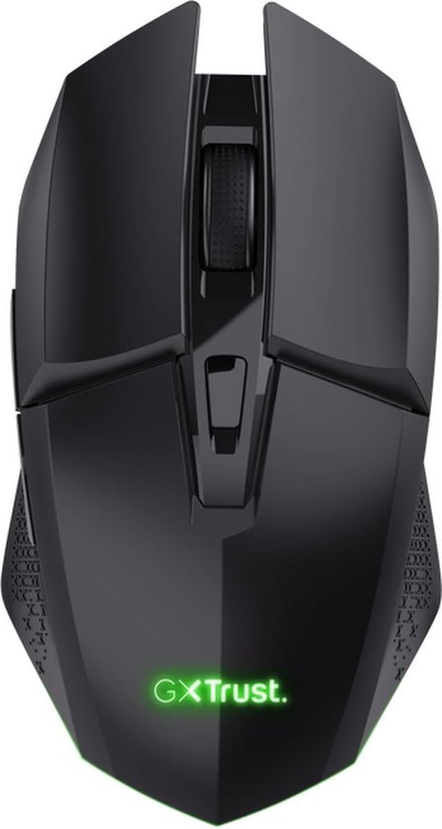 Trust GXT 110 Felox ambidexter gamingmuis, draadloos, optisch, RF, 4800 DPI