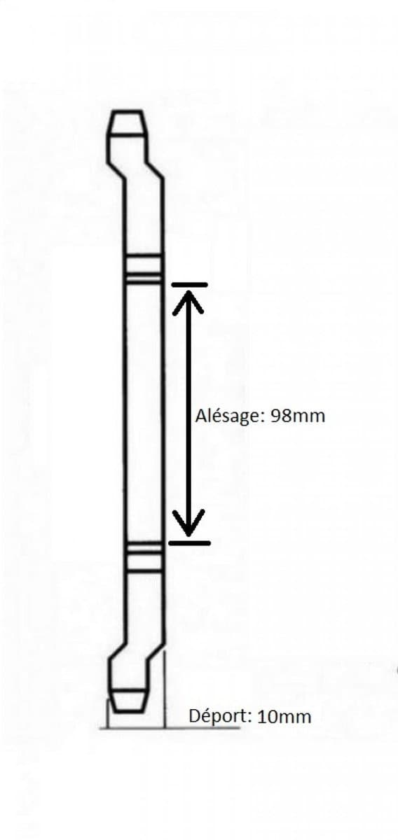 Couronne de transmission Charvin pour Mobylette MBK 50 51 KANSAS 54 dts 415 T10 alesage 98mm Neuf