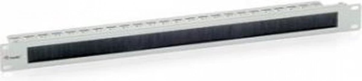 Equip 19" kabeldoorvoer 1HE met borstelinzetstuk lichtgrijs