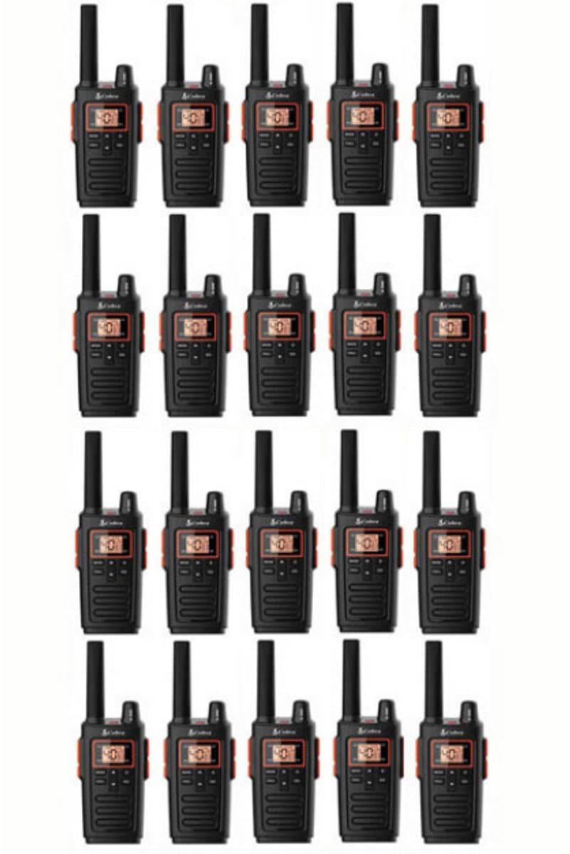 Set van 20 Cobra RX380 vergunning vrije portofoons PMR446 IPX2