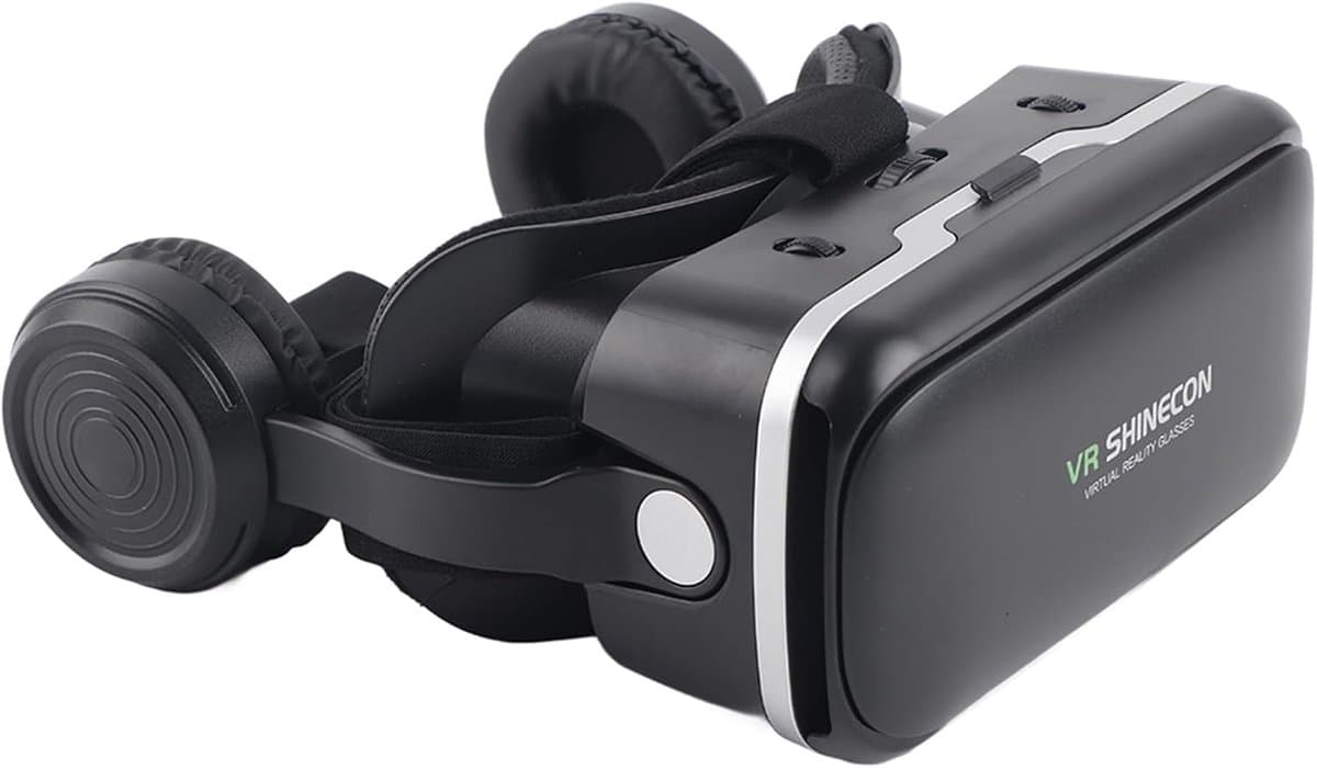 Virtual Reality Bril - 3D VR Headset - Film en Games - Asferische Lens - 3.5-6 Inch Telefoon - Zwart