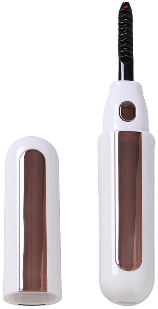 Elektrische wimperkruller met verwarming - USB-oplaadbaar voor langdurige fixatie - Mini draagbare wimperkruller - Wit