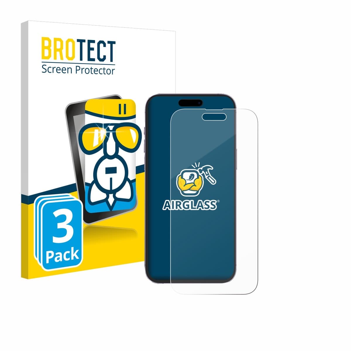 Screenprotector 3 Stuks voor Apple iPhone 14 Pro Max Beschermglas transparant