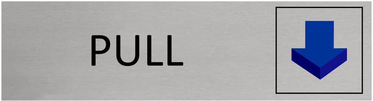 CombiCraft aluminium deurbordje pull - Blauwe pijl