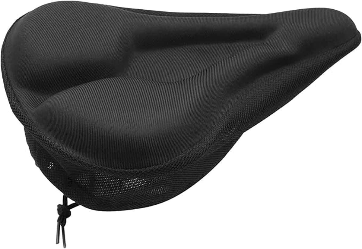 Gelzadelhoes voor Fiets - Fietszadelhoes - Gelhoes voor Racefietszadels, Mountainbike - Zadelbescherming voor Fietszadel - Unisex fietszadelkussen - Zwart