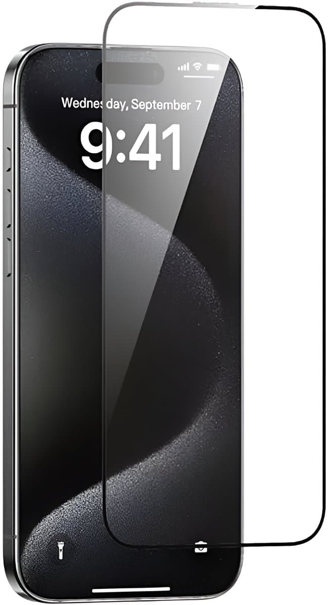 Mobile5 - Glas Screenprotector voor iPhone 17 - Matte afwerking - Anti Reflectie - Kras en Valbestendig - Gehard Glas - Volledig scherm vullend - Zwart omlijnd