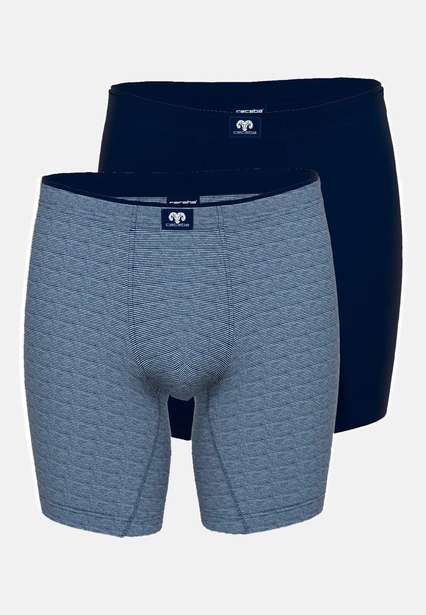 CECEBA Ohio - 2-pack Heren cyclist boxer - extra lange pijpen - Blauw